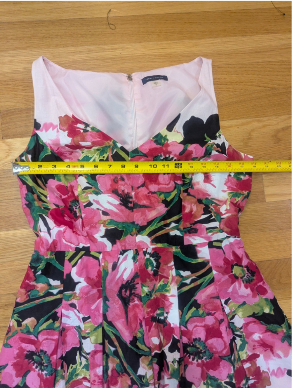 Tommy Hilfiger Pink Floral Sleeveless Dress Size 10 - Picture 6 of 16